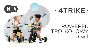 Rowerek 3 w 1 4TRIKE Kinderkraft  Rowerek biegowy  Rowerek trójkołowy  Pchacz [upl. by Kaiser]