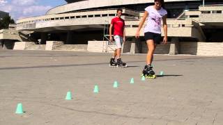 Snake  freestyle slalom na rolkach nauka tricków [upl. by Modnarb775]