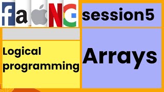 Logical programming  Arrays  session5  faangacademy [upl. by Carberry]