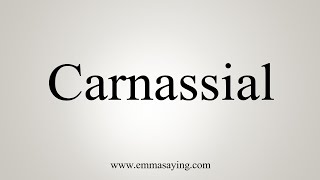 How To Say Carnassial [upl. by Kikelia]