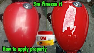 3m Finesse it Rubbing Compound  How To Use amp Review  Bike Scratch Remover [upl. by Einafpets539]