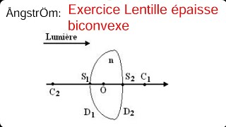 Exercice 14 Lentille épaisse biconvexe Optique géométrique [upl. by Santoro]