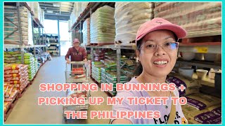 PICKING UP MY FLIGHT TICKETS TO THE PHILIPPINES  SHOPPING IN BUNNINGS  atemilesdiary [upl. by Amory]