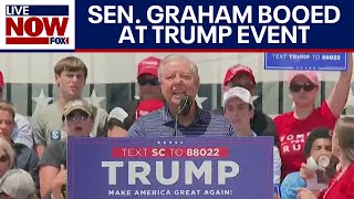 Lindsey Graham booed at Trump event in South Carolina  LiveNOW from FOX [upl. by Ennovehs]