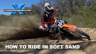 How to ride dirt bikes in soft sand︱Cross Training Enduro [upl. by Boeschen]