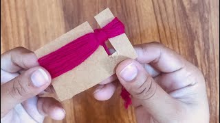 How to easily make tassels  Yarn craft  Tassel making at home  Tassel diy  Tassel  LataManohar [upl. by Oniotna175]