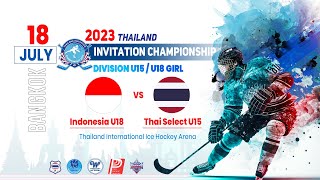 Indonesia U18 VS Thailand Select U15  Thailand invitation championship 2023  Div U15  U18 Girl [upl. by Ydnim]