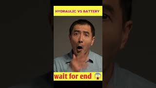 Hydraulic vs lithium battery shorts lithiumbattery hydraulicpress youtubeshorts [upl. by Aneeres]