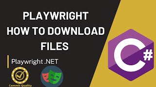 FILE DOWNLOAD USING PLAYWRIGHT C [upl. by Nahshon]