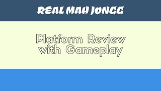 Real Mah Jongg Platform Review With Gameplay [upl. by Derfliw]