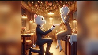 Love and betrayal of the white catcat cartoon funny animation cutecat catlover ai catstory [upl. by Akehs538]