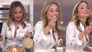 Giada De Laurentiis cleavage can cook 03 22 2017 [upl. by Aihsotan]