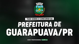 CONCURSO PREFEITURA DE GUARAPUAVA PR  PLANEJAMENTO DE ESTUDOS [upl. by Guria]