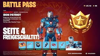 Fortnite  Battle Pass  Iron Patriot amp Set freigeschaltet  Seite 4  Gameplay amp Hintergrundinfos [upl. by Lunetta824]