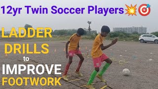 🦵⚽LADDER DRILLS 🔥skills soccer football shortvideo sports games footballskills training [upl. by Htbazile800]