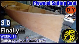 Building a Goat Island Skiff  WEEK11  homemade plywood sailing boat [upl. by Rehctelf]