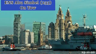 ENS Abu Simbel Being Towed On The River Mersey [upl. by Leupold]