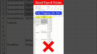 Stop Dragging Like This😏Fill 1000 Blank Cell in just one click🔥✅ excelexcel exceltricks shorts [upl. by Notle]