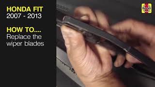 How to Replace the wiper blades on the Honda Fit 2007 to 2013 [upl. by Llenna]