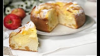 TORTA DI MELE E CREMA PASTICCERA  RICETTA SENZA BURRO SENZA OLIO [upl. by Penrose]