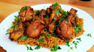 RIZ AU POULET délicieuse recette de PILONS économique facile et rapide [upl. by Arlene488]