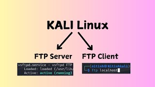 Kali Linux FTP Configuration  FTP Server  FTP Client  Windows FTP Client [upl. by Tillford]