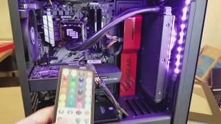 First Time Turning On the Maingear Vybe Custom PC with LED Lighting Demo [upl. by Htepsle848]