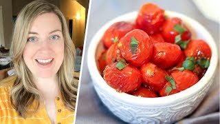 Roasted Cherry Tomatoes with Garlic 5 minute recipe [upl. by Norre]