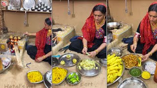 Bhungara bateta tasty gujarati street food  aloo snacks recipe potato recipe streetfood [upl. by Inan]