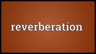 Reverberation Meaning [upl. by Aloise]