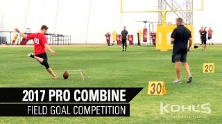 Field Goal Competition  2017 Kohls Kicking Camp Pro Combine [upl. by Ajiam]