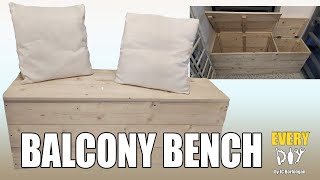 PAANO GUMAWA NG SIMPLENG BALCONY BENCH  PALOCHINA  PINEWOOD  HOW TO BUILD A BALCONY BENCH [upl. by Hilde602]