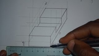 Como representar figura tridimensional em perspetiva axonométrica cavaleira 0⁰60⁰ 📏📐 [upl. by Cornela]