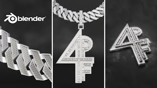 Iced Out Jewelry in Blender  Tutorial [upl. by Nissy]