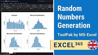 Create generate random numbers example Normal Binomial Poisson  Excel 17 IHDE Academy [upl. by Aicnorev267]