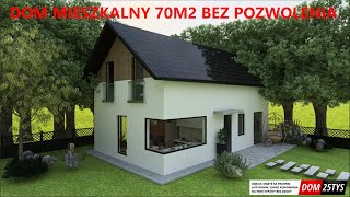 BUDUJEMY DOM MIESZKALNY BEZ POZWOLENIA 70M2  POLSKI ŁAD domza25tysięcy [upl. by Nwahsav]