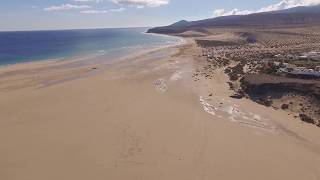 Fuerteventura Sotavento Beach from above DJI Phantom Drone footage 20161010 [upl. by Dawkins]