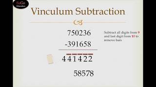 Vedic Maths Subtraction Trick by Vinculum Method  Vedic Maths Teacher Training Free Course Tutorial [upl. by Ephraim513]