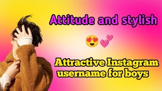 Best insta username for boys 2024  Instagram names for boys  Attractive username ideas for boys [upl. by Thamora]