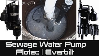 How to Replace a Sewage Water Pump yourself  DIY  How To Install Everbilt Submersible Sewage Pump [upl. by Lekram]