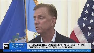 Lamont signs tax cuts bill [upl. by Adams]