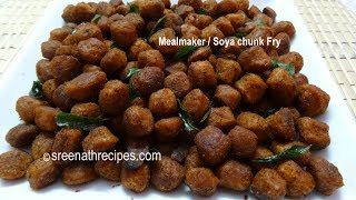 Meal Maker Fry  Soya Chunks Fry  Soy Nuggets Fry [upl. by Fionna]