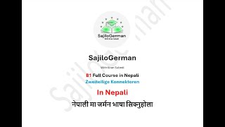 Teil 3  B1 Zweiteilige Konnektoren  SajiloGerman  German Class in Nepali [upl. by Shuman]