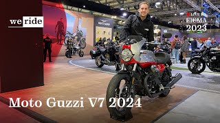 Moto Guzzi V7 2024  Lintera gamma LIVE da EICMA 2023 [upl. by Alenairam368]