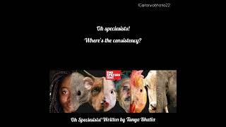 Oh Speciesists  Poem by Tanya Bhatia antispeciesism [upl. by Lerim949]