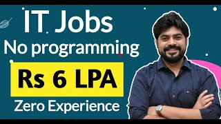 IT Job without programming with minimum 6 LPA salary  No experience required [upl. by Rekoob]