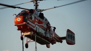 Kamov Ka32 Heavy Lift Helicopter  Korea Forest Service [upl. by Sollows]