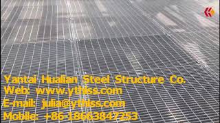 Walkway steel grating installation  chemical plant project [upl. by Ericka]