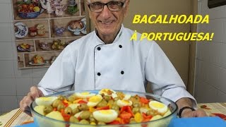 BACALHAU RECEITA DE BACALHAU – BACALHOADA À PORTUGUESA [upl. by Kitarp]