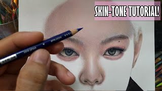 SLOW amp LIVE Drawing How to Layer amp Blend SkinTone with Colored Pencil [upl. by Aynat]